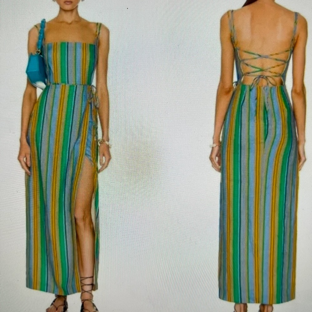 Staud NWT Celestine dress Ibiza Stripe 8 NWT